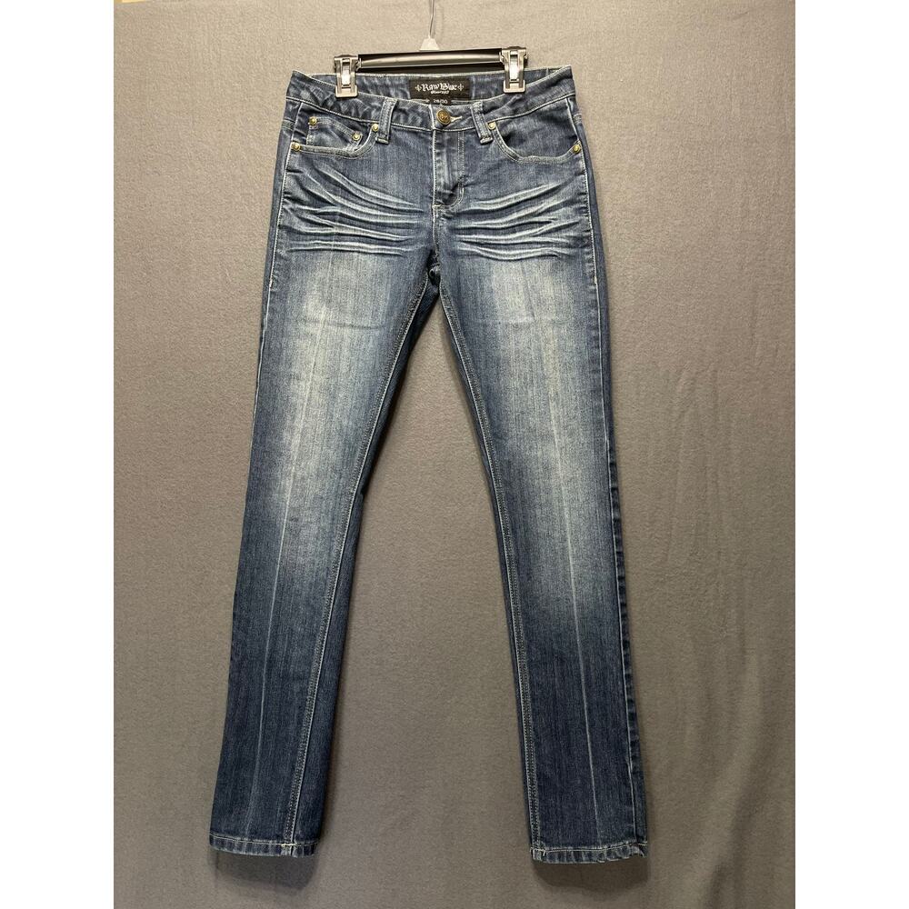 Raw Blue Jeans Women's Straight Leg sz 28x30 Vintage-Inspired casual chic‎